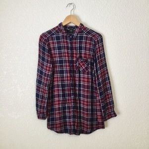 Long flannel shirt size S